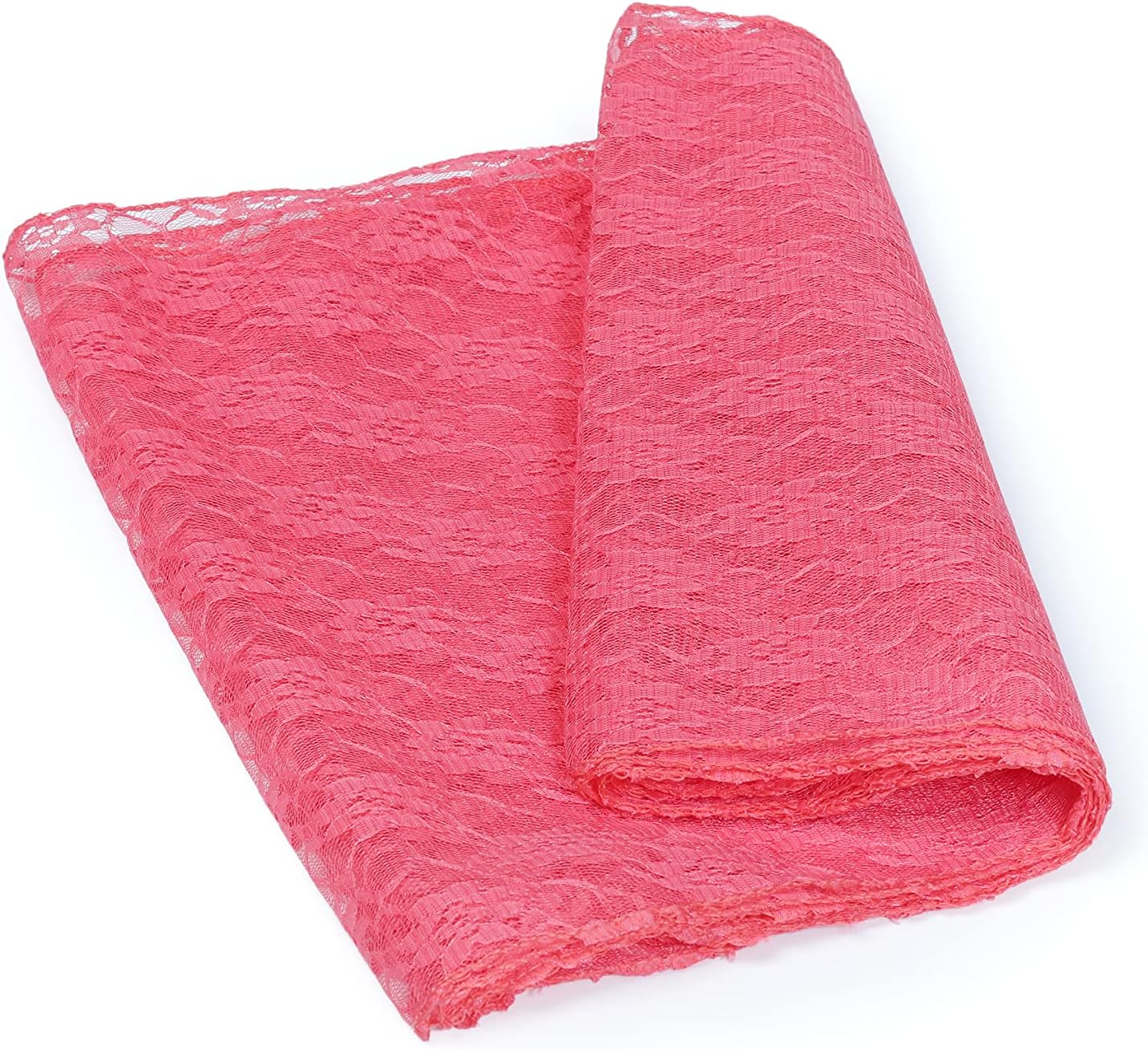 MDS Pack of 12 Wedding 12 x 108 inches Satin Table Runner for Wedding, Decorations for Birthday Parties, Banquets, Graduations, Engagements, Runners fit Rectangle, Round Table- Coral