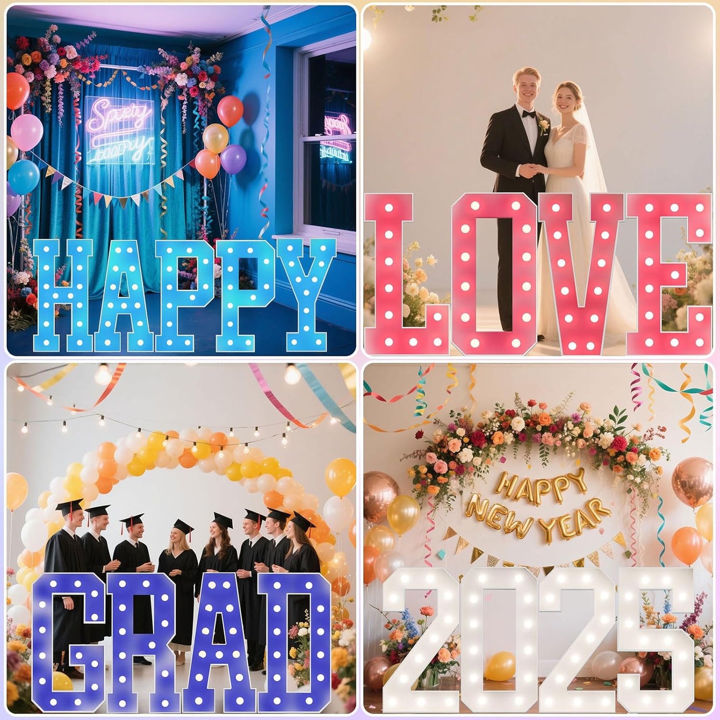 Ledido 4FT Marquee Light Up Letters, 34 Colors Changing Marquee Letter 4 Feet Tall with Remote, Big Letters for Party Wedding Graduation Birthday Decorations, Large Light Up Letter R