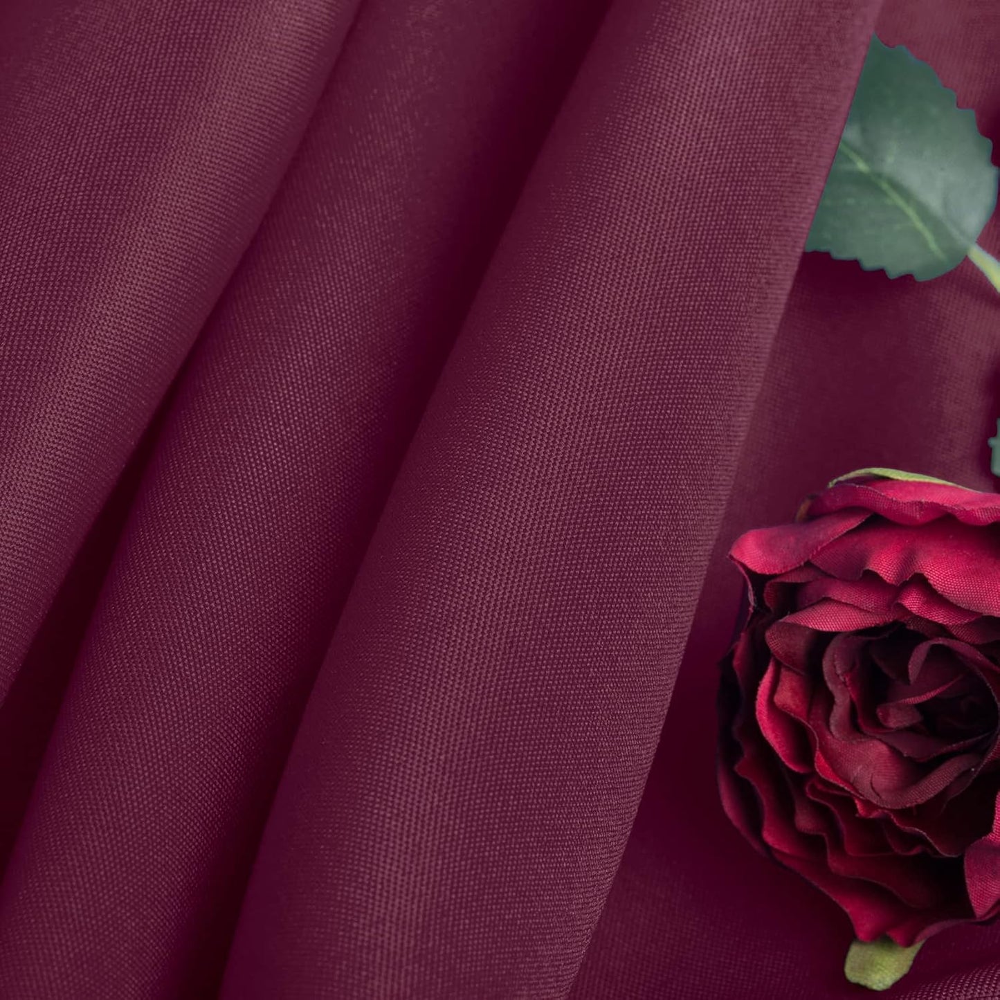 Ascoza 2pack 90x156 Inch Burgundy Rectangular Tablecloth 6 Feet Table Cloth in Polyester Fabric for Wedding/Banquet/Restaurant/Parties