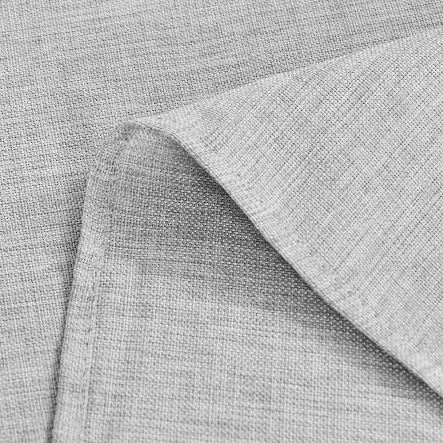 Hiasan 2 Pack Faux Linen Rectangle Tablecloth - Wrinkle and Stain Resistant Washable Table Cloth for Kitchen Dining Room Holiday Table Cover for Party Dinner, Light Grey, 52 x 70 Inch