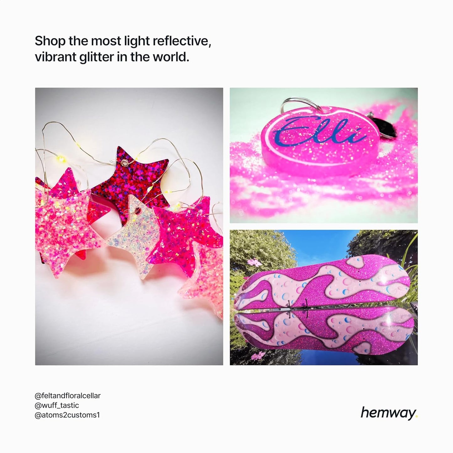 Hemway Eco Friendly Biodegradable Glitter 100g / 3.5oz Bio Cosmetic Safe Sparkle Vegan for Face, Eyeshadow, Body, Hair, Nail and Festival Makeup - Chunky (1/40" 0.025" 0.6mm) - Rose Pink Holographic