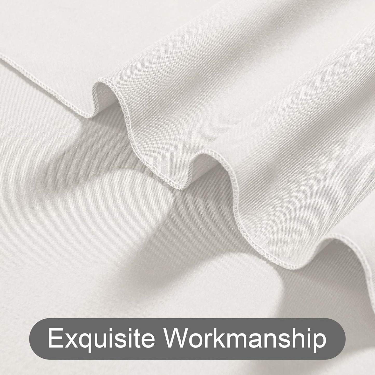 DWCN 10x8 FT Ivory Backdrop Curtains for Parties, Photography Backdrop Drapes with Rod Pockets for Wedding Decorations Stage Birthday Family Gatherings, 2 Panels 5ft x 8ft