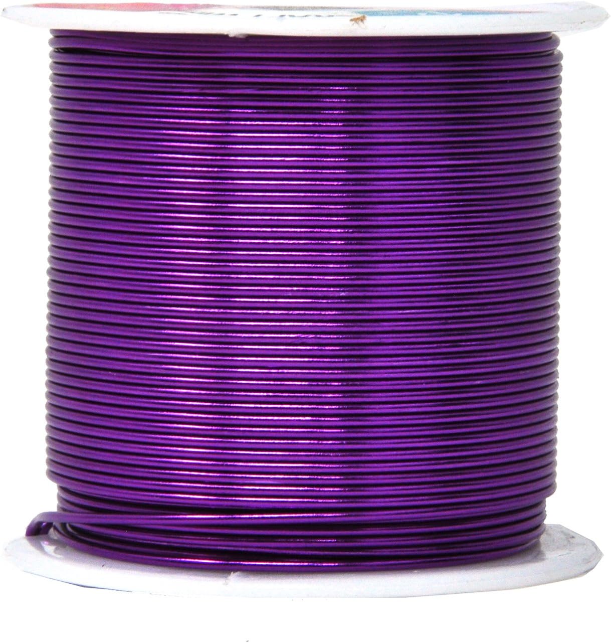 Mandala Crafts 18 Gauge Anodized Aluminum Craft Wire for Jewelry Making - 450 FT Colored Flexible Silver Copper Gold True Blue Purple Pink Wire - Bendable for Bonsai Armature Crafting Sculpting