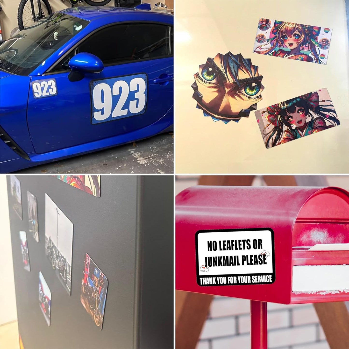 KETABAO – 5" Personalized Square Magnetic Photo Picture Frames - Custom Refrigerator and Car Magnets for Decorations and Gifts