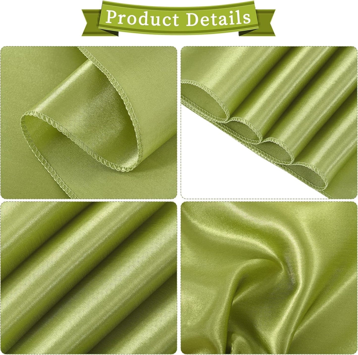 fani 60 PCS Apple Green Satin Chair Sashes Bows Universal Chair Cover for Wedding Reception Restaurant Event Decoration Banquet,Party,Hotel Event Decorations (7 x 108 inch)