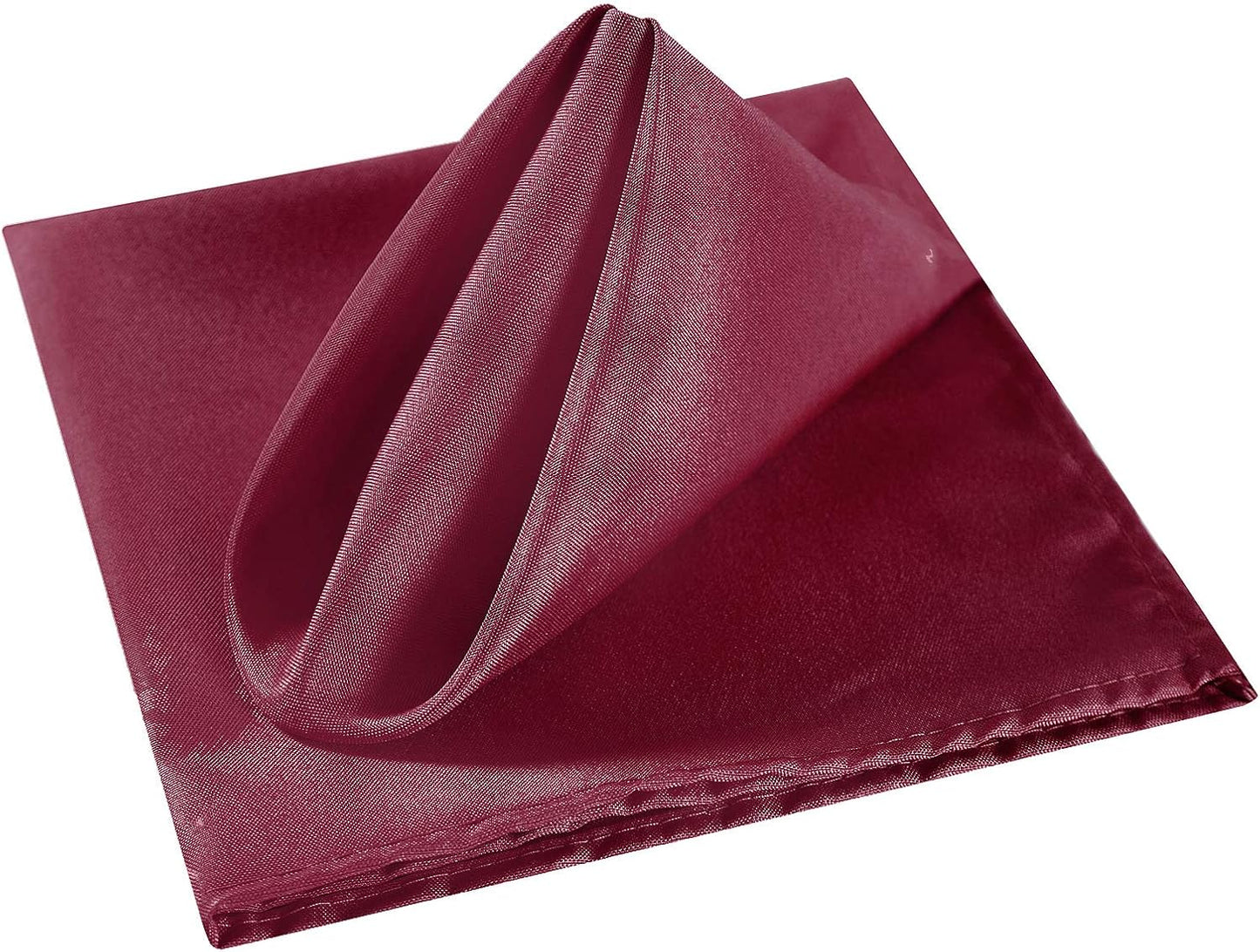 Cloth Napkins 20x20 inch Washable Polyester Dinner Napkins Soft Table Napkins for Wedding Party Dining Banquet(Burgundy,50PCS)