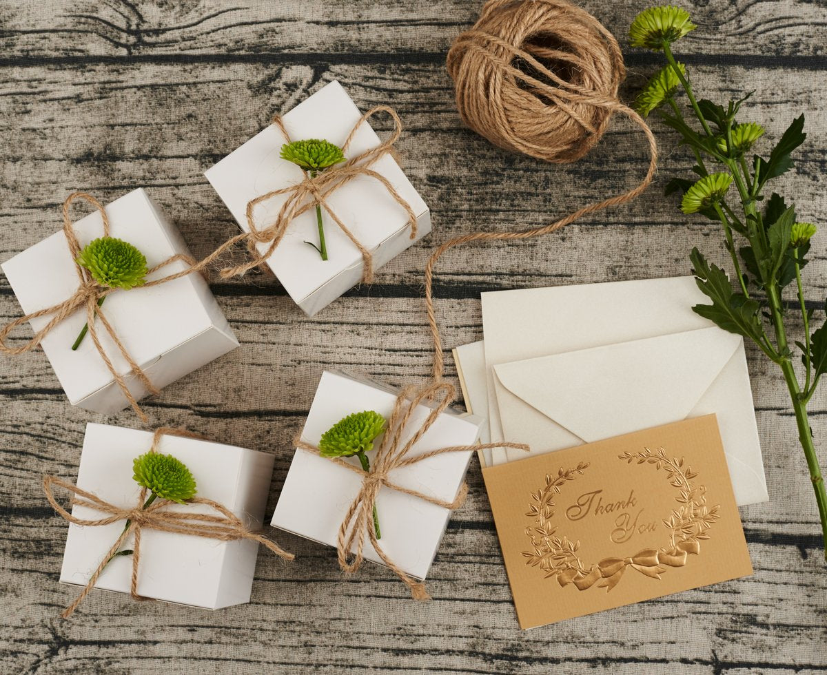 MESHA 3x3x3'' 100PC Cardboard Gift Boxes with Lids, Small for Bridesmaid Groomsmen Gifts,Cupcakes, Crafting, Party Wedding Favor, Bridal Baby Shower, White