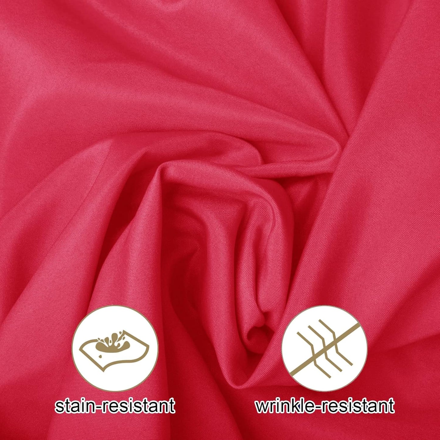 Ascoza 2pack 60x120 Inch Red Rectangular Tablecloth 6 Feet Table Cloth in Polyester Fabric for Wedding/Banquet/Restaurant/Parties