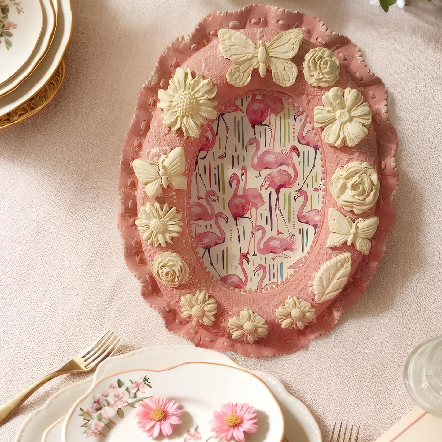 Flower Silicone Molds, Butterfly Silicone Molds Polymer Clay Mold Fondant Cake Mold for Cupcake Cake Decoration DIY Crafts