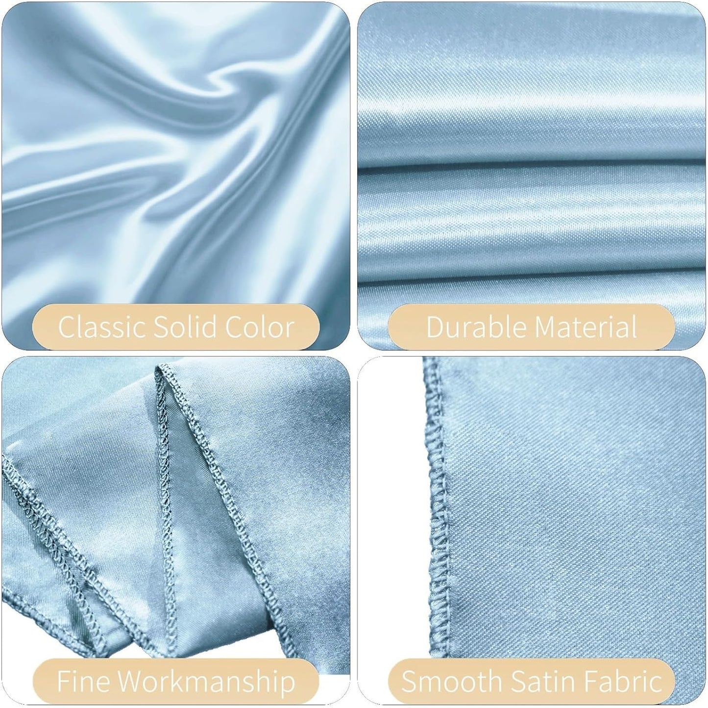 100 PCS Satin Chair Sashes Decorative Bow Chair Sashes Ties Back Ribbon Bows Chairs Cover Band for Wedding Birthday Party Ceremony Reception Events Banquet Home Kitchen Decor(7 x108 inch,Baby Blue)