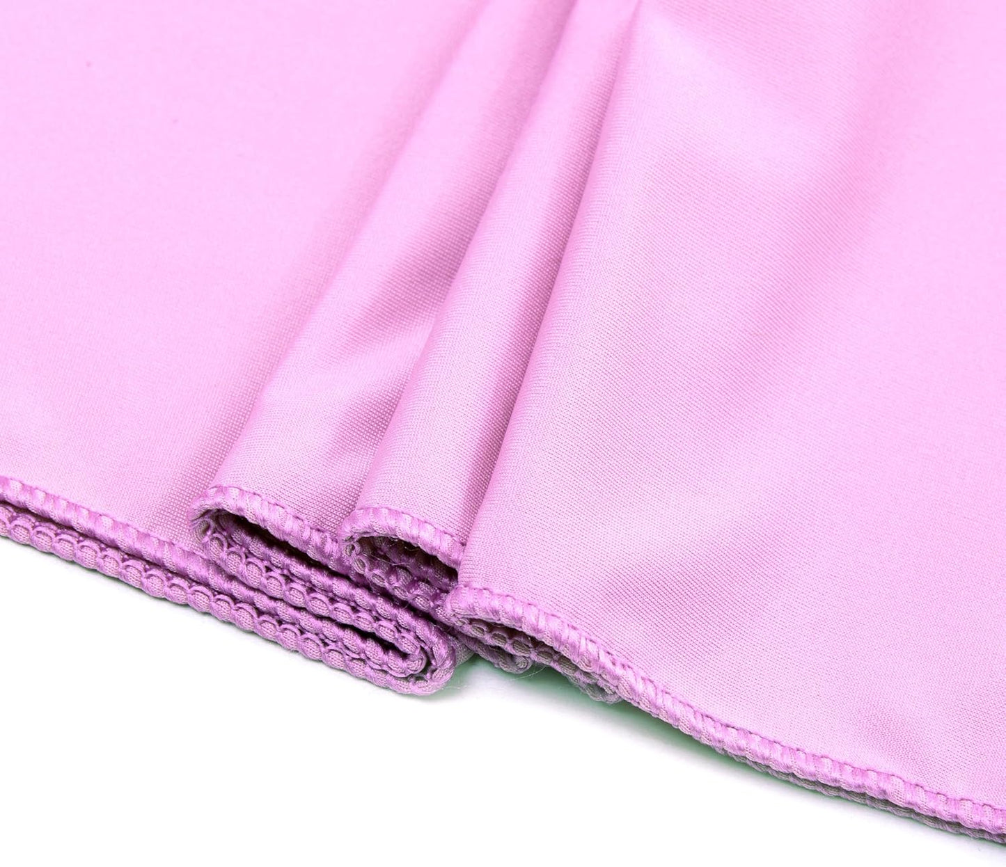 MDS Pack of 75 Spandex Chair Sashes Bows Elastic Stretch Dining Chair Bands Ties Without Slider Buckle Universal fits for Wedding Baby Shower Birthday Party Banquet Event Decoration - Pink