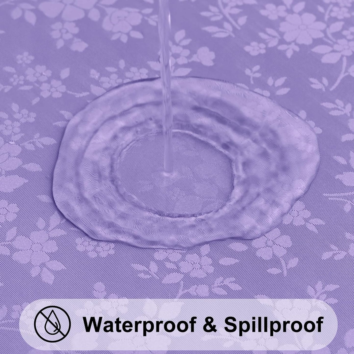 Smiry Rectangle Table Cloth, Waterproof Heavy Duty Vinyl Tablecloths, Wipeable Washable Table Cover for Kitchen and Dining Room (Purple, 54" X 78")