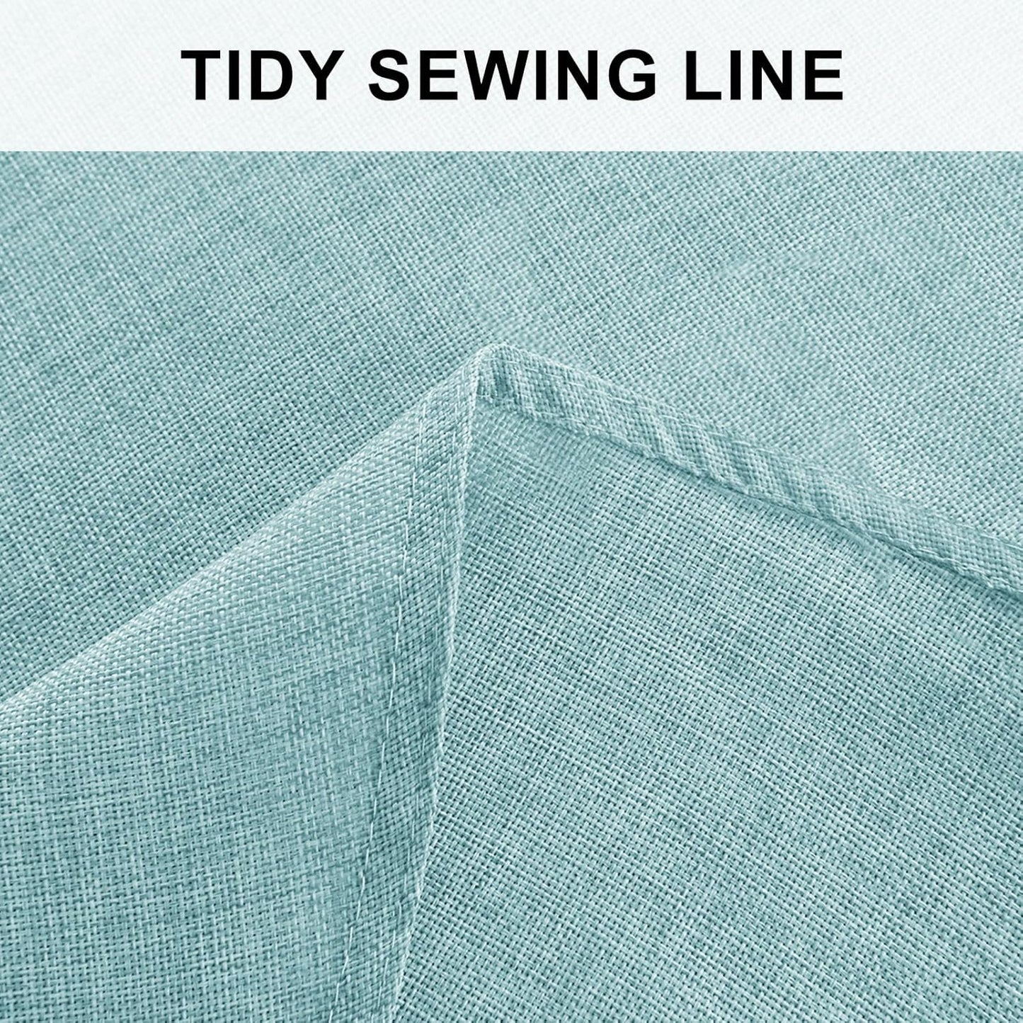Hiasan Round Tablecloth 30 Inch Linen - Wrinkle and Stain Resistant Washable Polyester Fabric Table Cloth for Dining Room Kitchen Party, Aqua