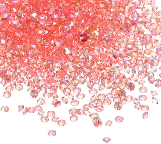 PATIKIL 14000Pcs Wedding Table Scatter Confetti Crystals 3mm Acrylic Diamonds Vase Fillers Gems for Table Centerpiece Decorations Bridal Shower Party, Dark Pink AB