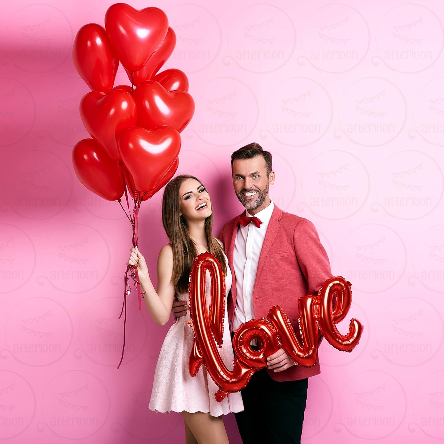 AFTERLOON® Biodegradable Balloons 100 pcs Pastel Purple 12 Inch Heart Shaped 100 pcs Thickened Strong Helium Float Indoor Outdoor Proposal Marriage Love Baby Shower Gender Reveal Wedding Bridal
