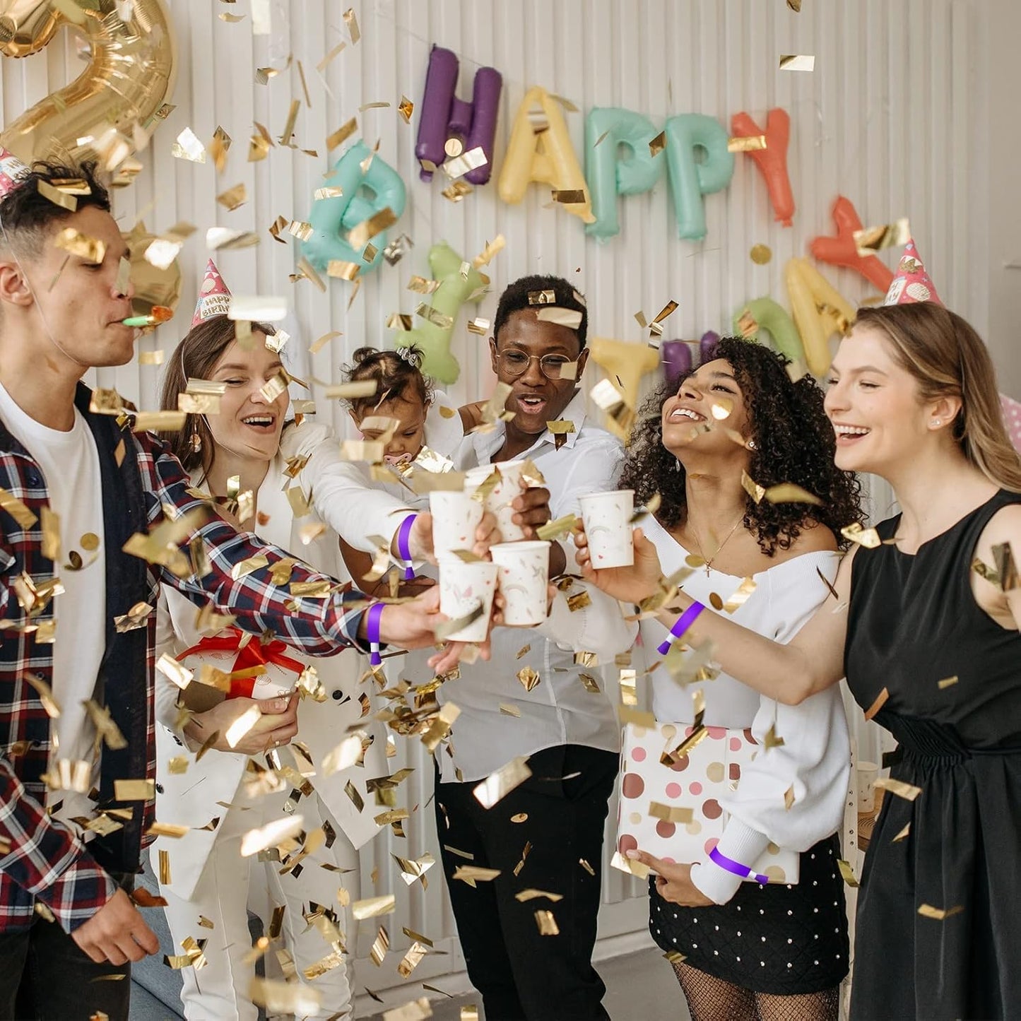 Green-Power America 100 Pcs Cloth Event Wristbands, Event Wristbands, Colored Wrist Bands for Events, for Lightweight Concert Wrist Strap for Activities, Party Bracelets for Events (Color : Purple)