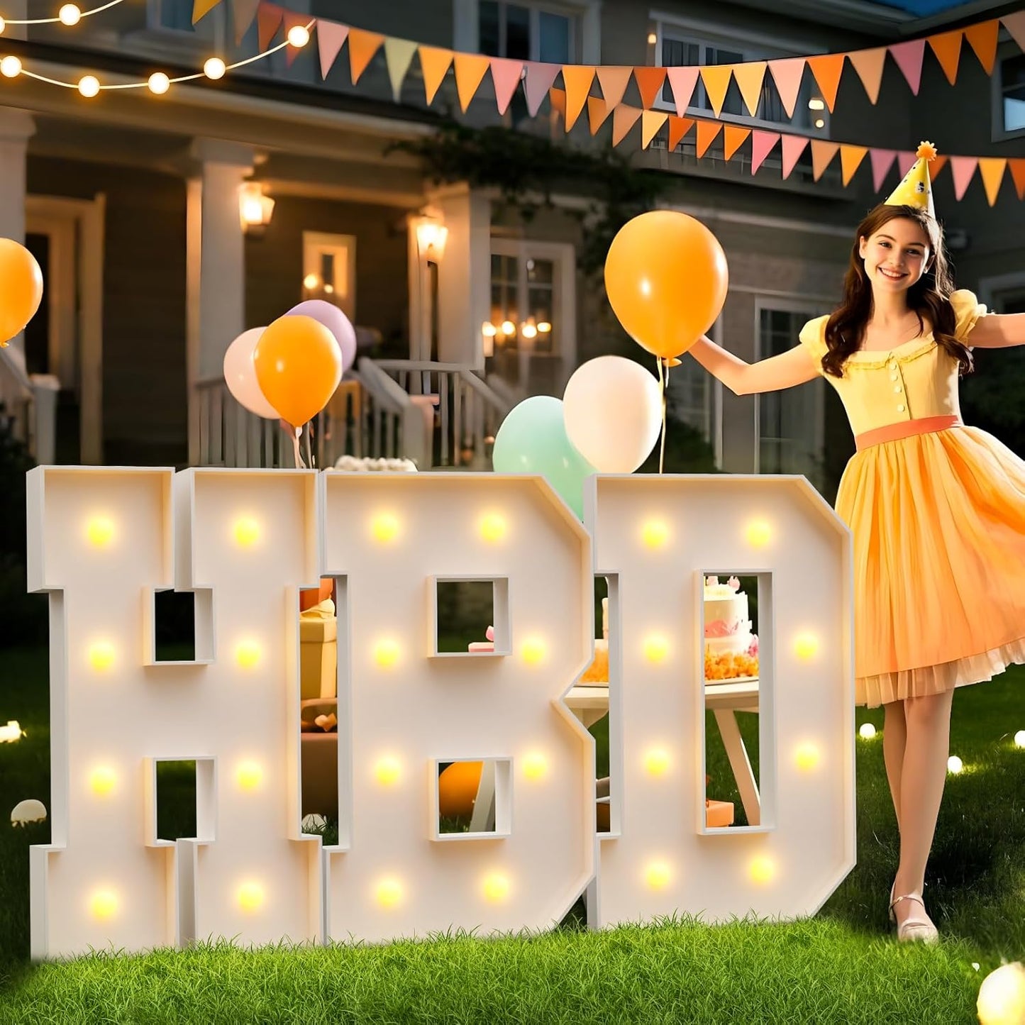 imprsv 3FT Block Marquee Letters, Light Up Letters for Birthday, Baby Shower, Wedding & Engagement Parties, Z
