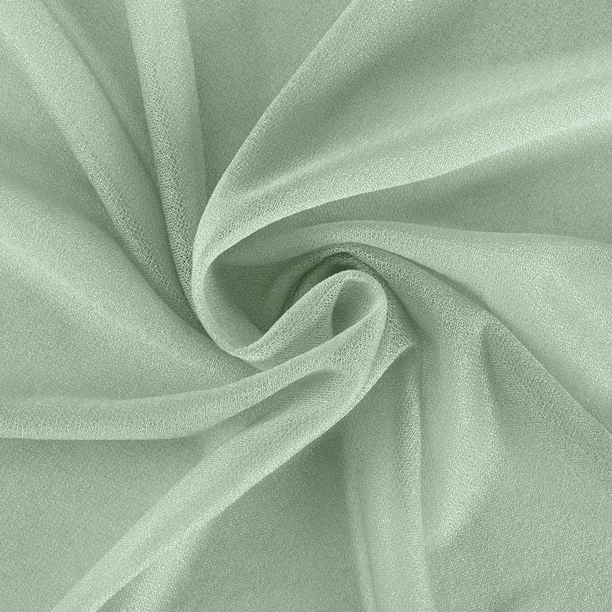 Sage Green Elegant Arch Draping Fabric 2 Panels Outdoor 29" × 20Ft Sheer Chiffon Curtain Drapes for Fall Wedding Ceremony Birthday Party Garden Brunch 2 Panels