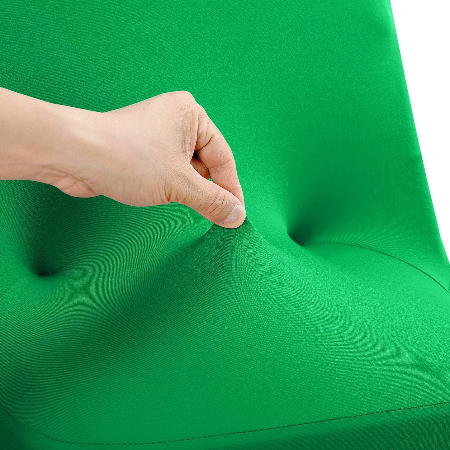 Peomeise Stretch Spandex Folding Chair Cover for Wedding Party Dining Banquet Event (Emerald,6pcs)