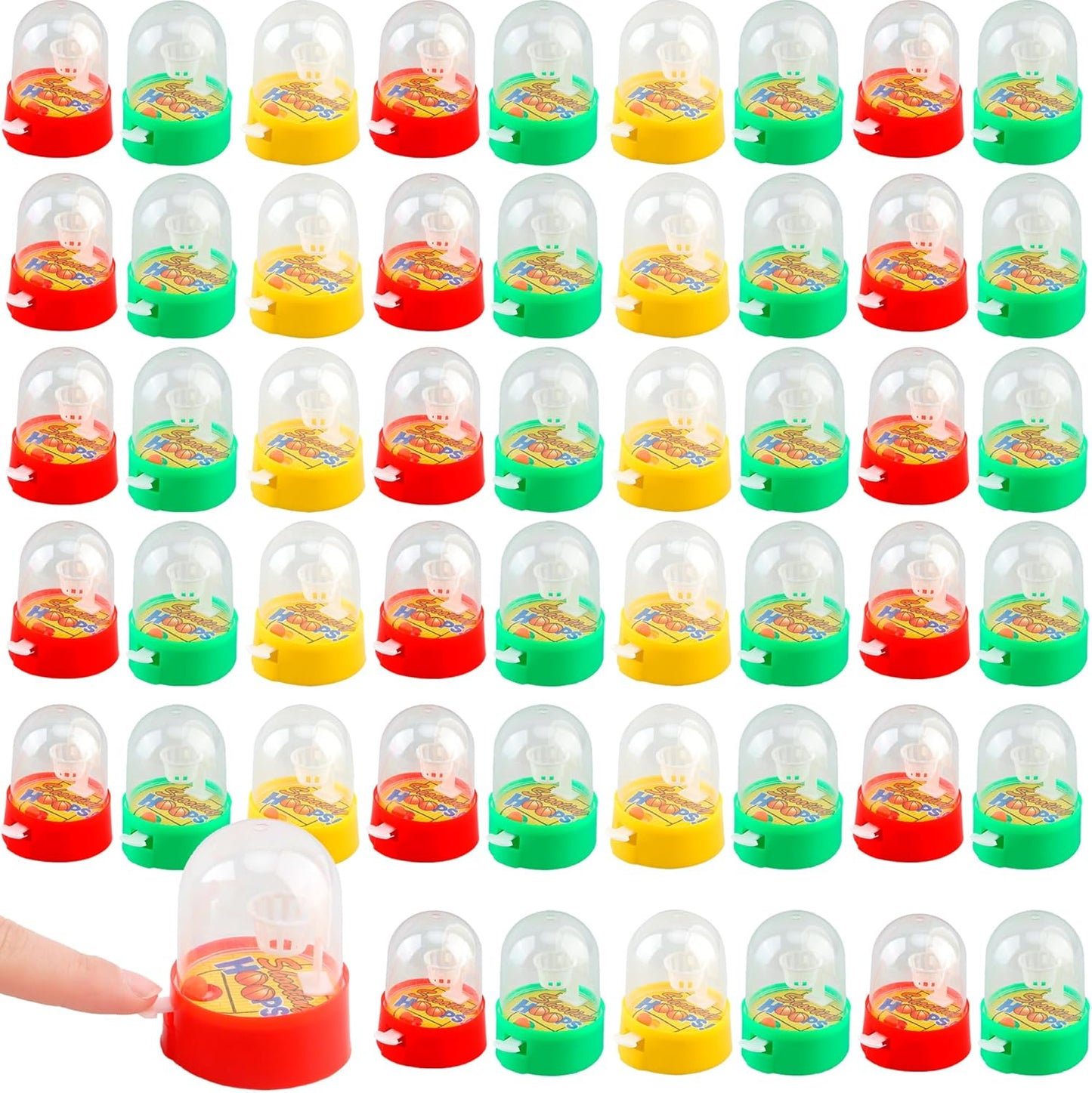 52 Pcs Mini Finger Basketball Toys Handheld Desktop Table Basketball Hoop Shooting Game for Birthday Sports Party Favors Classroom Rewards Gift Bag Fillers