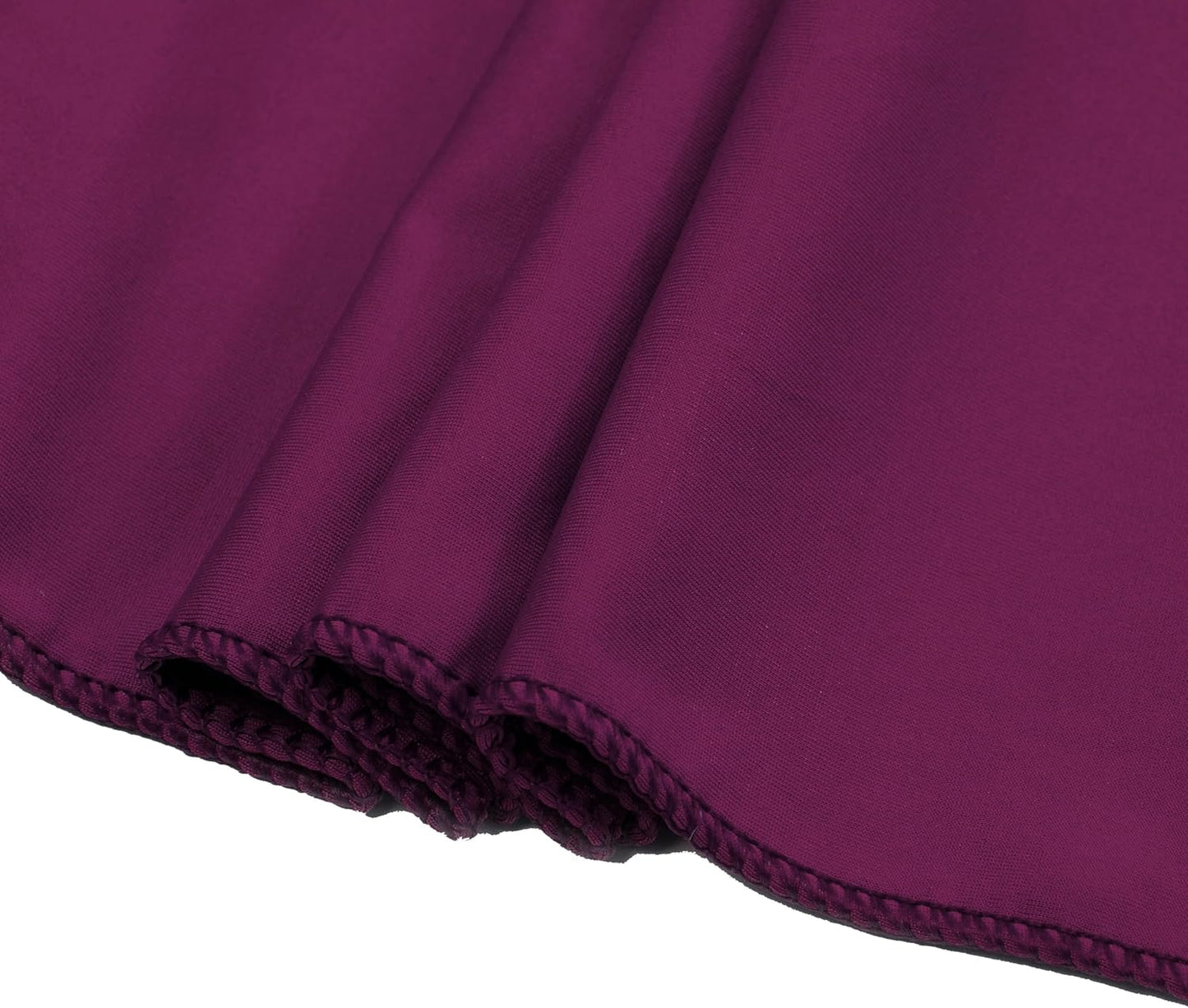 MDS Pack of 50 Spandex Chair Sashes Bows Elastic Stretch Dining Chair Bands Ties Without Slider Buckle Universal fits for Wedding Baby Shower Birthday Party Banquet Event Decoration - Eggplant