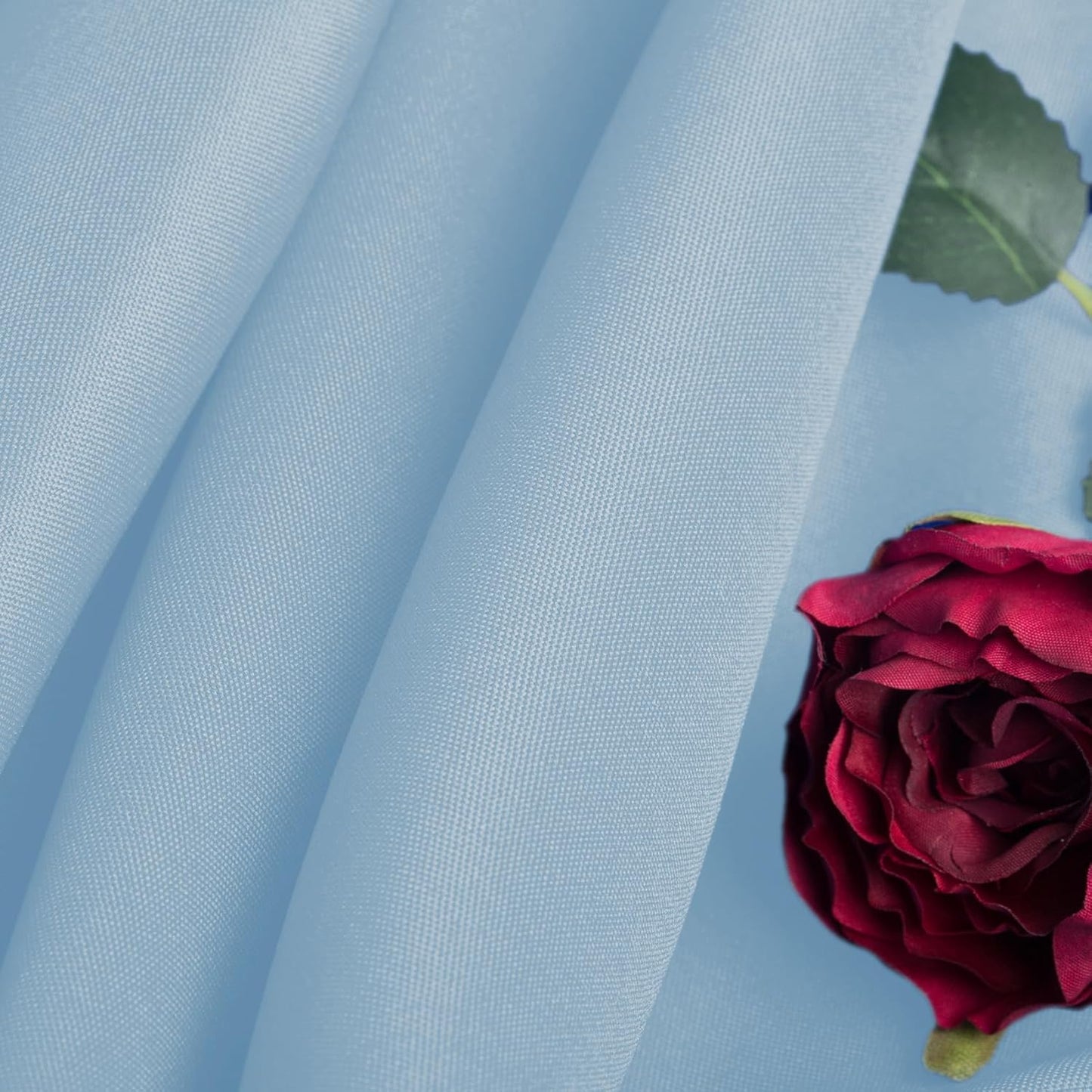 Ascoza 2pack 70 Inch Blue Mist Round Tablecloth in Washable Polyester Fabric for Wedding/Banquet/Restaurant/Parties