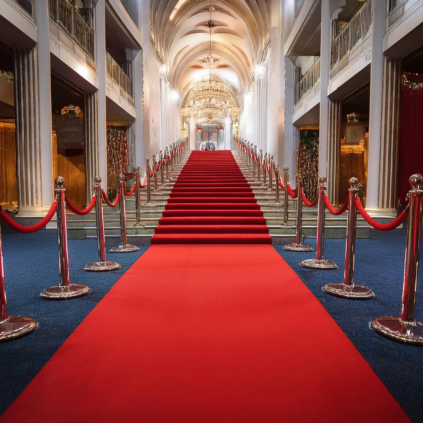 BANNER BUZZ Hollywood Red Carpet Runner – Premium Non-Slip 4x20 ft Aisle Rug for Weddings, Parties, and Events – Ideal for Step and Repeat Backdrop Event Decoration