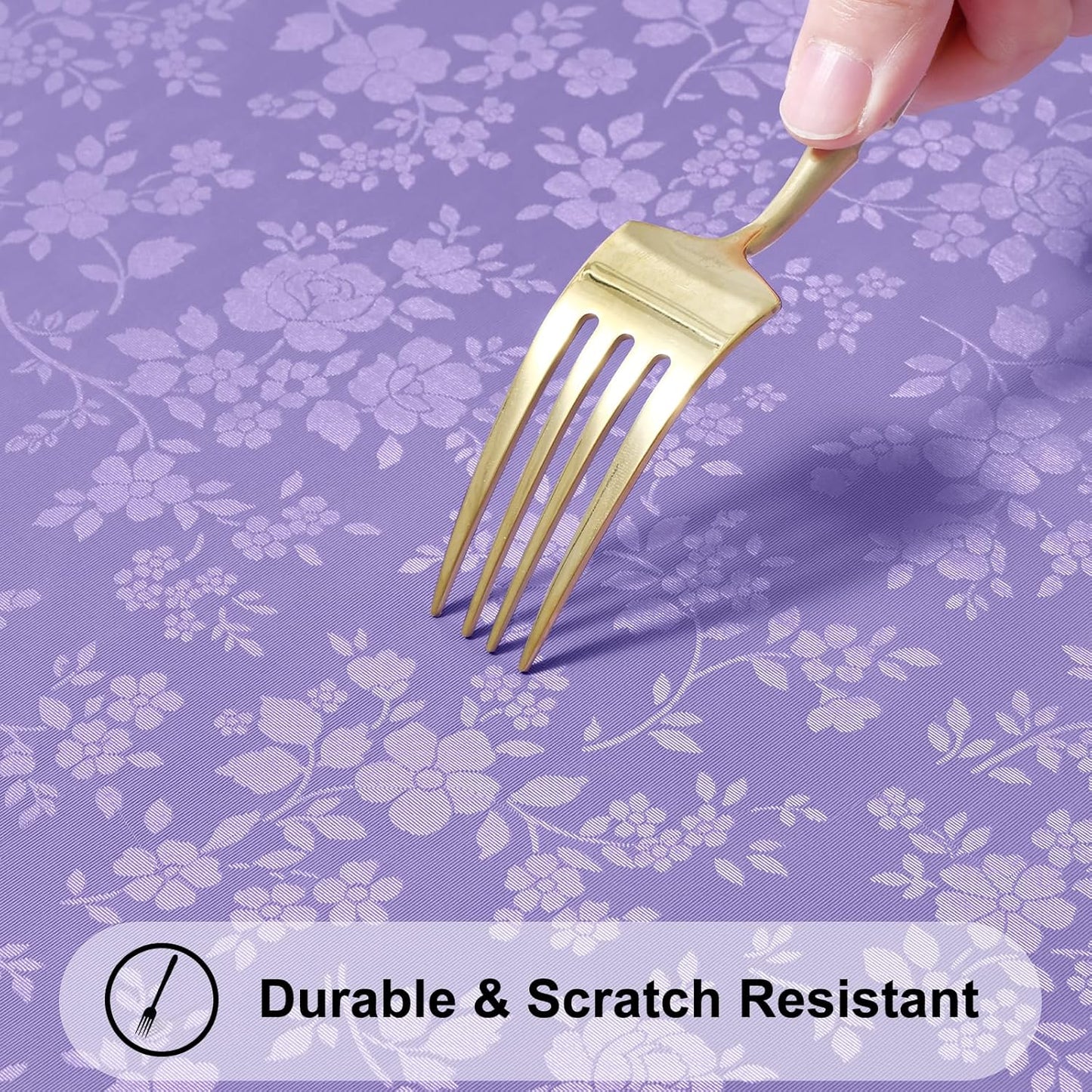 Smiry Rectangle Table Cloth, Waterproof Heavy Duty Vinyl Tablecloths, Wipeable Washable Table Cover for Kitchen and Dining Room (Purple, 60" X 84")