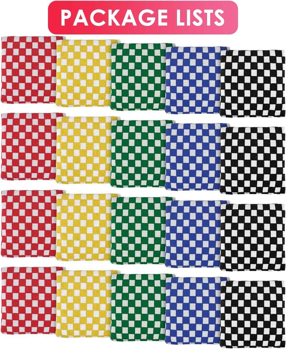 TINDTOP Mini Bean Bags for Tossing - 3.1" x 3.1", Cornhole Outdoor Toss Gaming Colorful Canvas Bean Bags Carnival Games Kids Beanbags Throwing Games for Kids