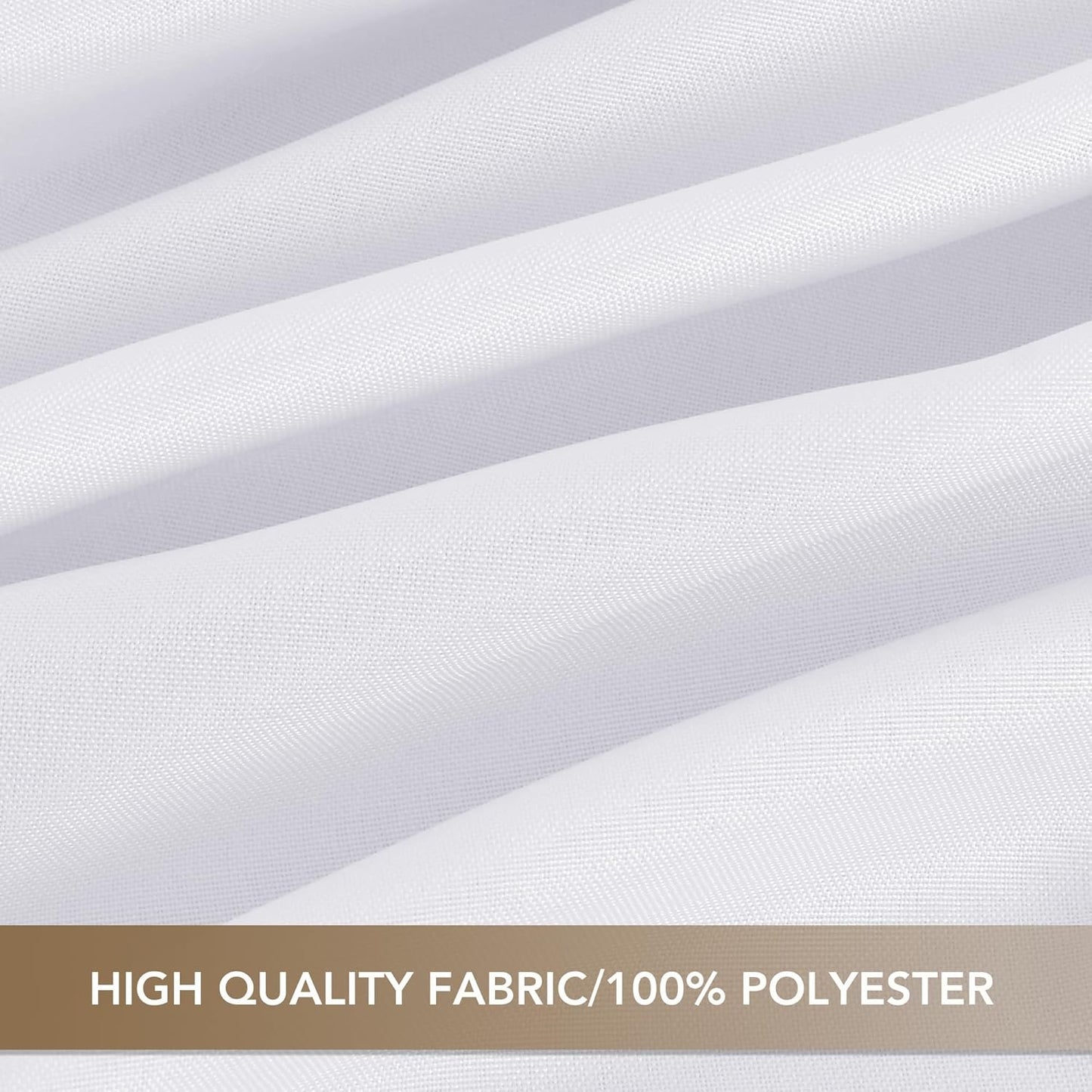 sancua Small Square Tablecloths 2 Pack - 36x36 Inch - White Table Cloth for Square or Round Tables, Washable Polyester Fabric Table Cover for Nightstand End Bedside Tables