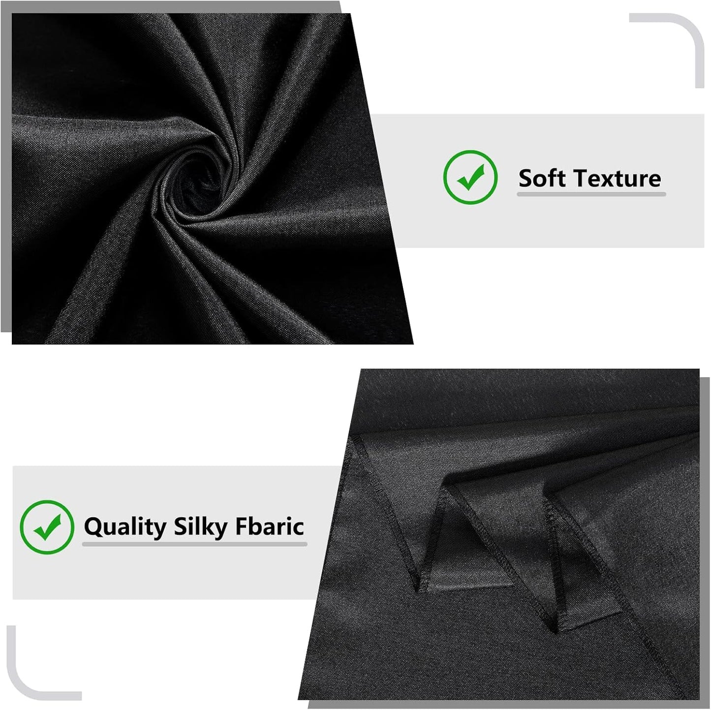 Black Backdrop Curtain for Party Black Background Curtains Rod Pocket Backdrop Drapes Panels Fabric Curtain Backdrop Black Birthday Party Decor for Boys Teens Men,5ft x 8ft, 2 Panels
