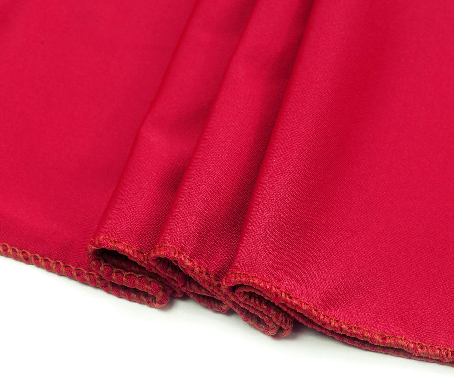 MDS Pack of 100 Spandex Chair Sashes Bows Elastic Stretch Dining Chair Bands Ties Without Slider Buckle Universal fits for Wedding Baby Shower Birthday Party Banquet Event Decoration - Red