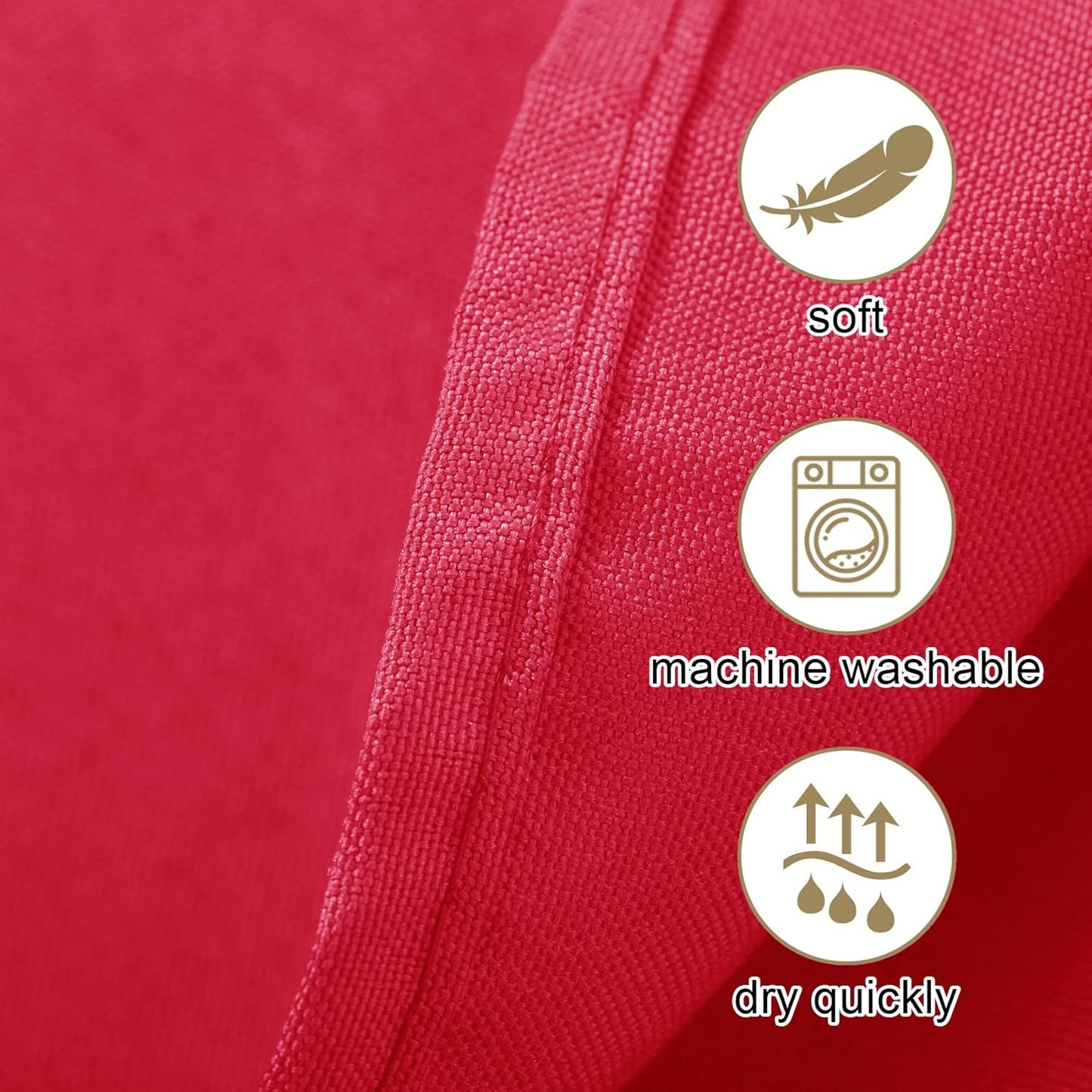 Ascoza 2pack 60x102 Inch Red Rectangular Tablecloth 6 Feet Table Cloth in Polyester Fabric for Wedding/Banquet/Restaurant/Parties