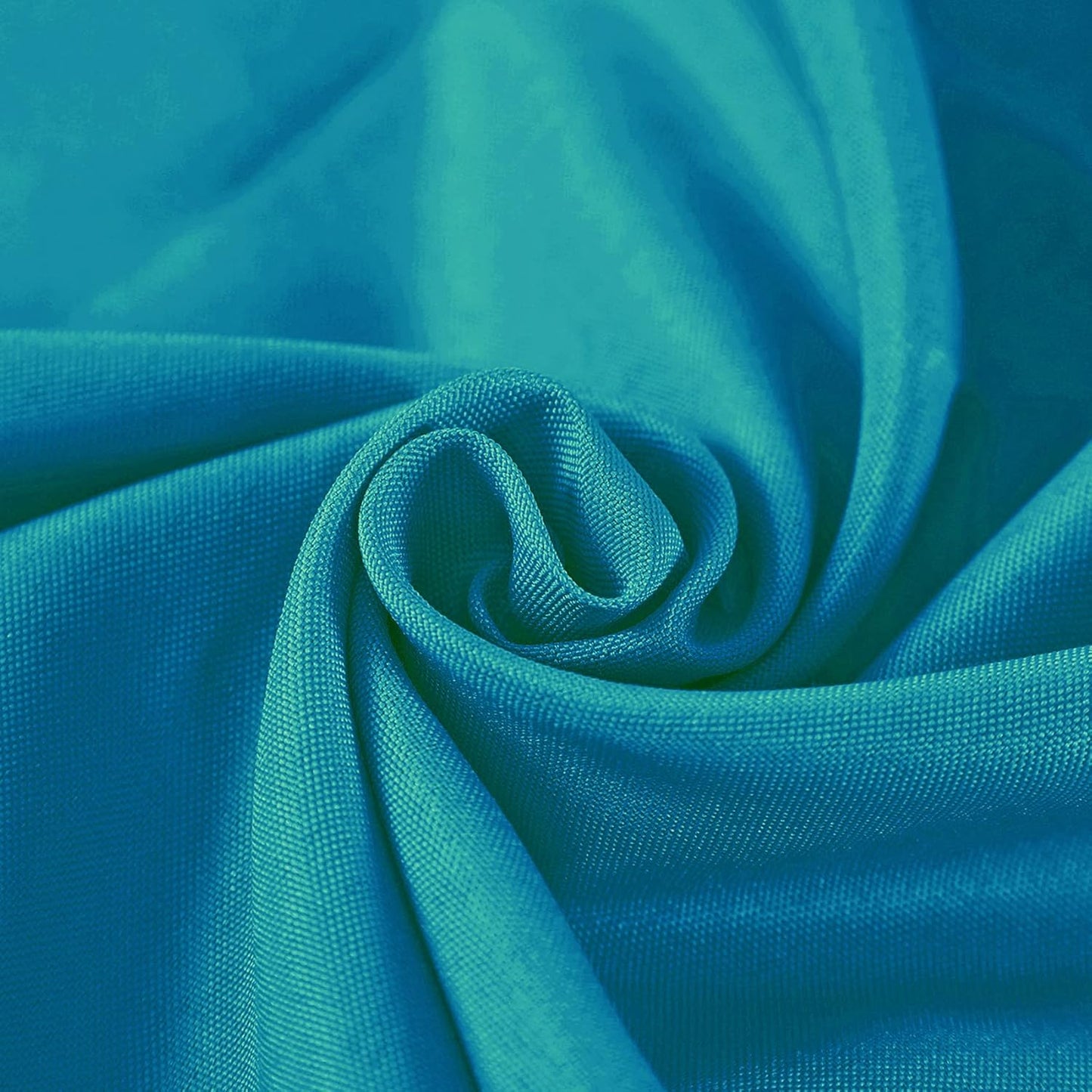 132 inch Round Tablecloth Washable Polyester Table Cloth Decorative Table Cover for Wedding Party Dining Banquet（132 inch, Caribbean Blue）