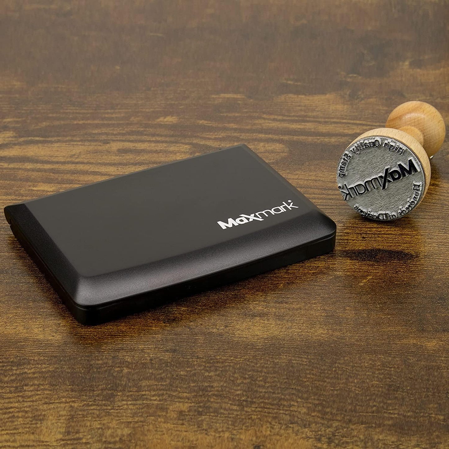 MaxMark Large Premium Magenta Purple Ink Stamp Pad -2-3/4" by 4-1/4" - Premium Quality Felt Pad