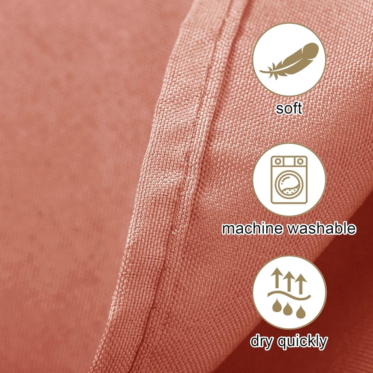 Ascoza 2pack 90x156 Inch Dusty Pink Rectangular Tablecloth 6 Feet Table Cloth in Polyester Fabric for Wedding/Banquet/Restaurant/Parties
