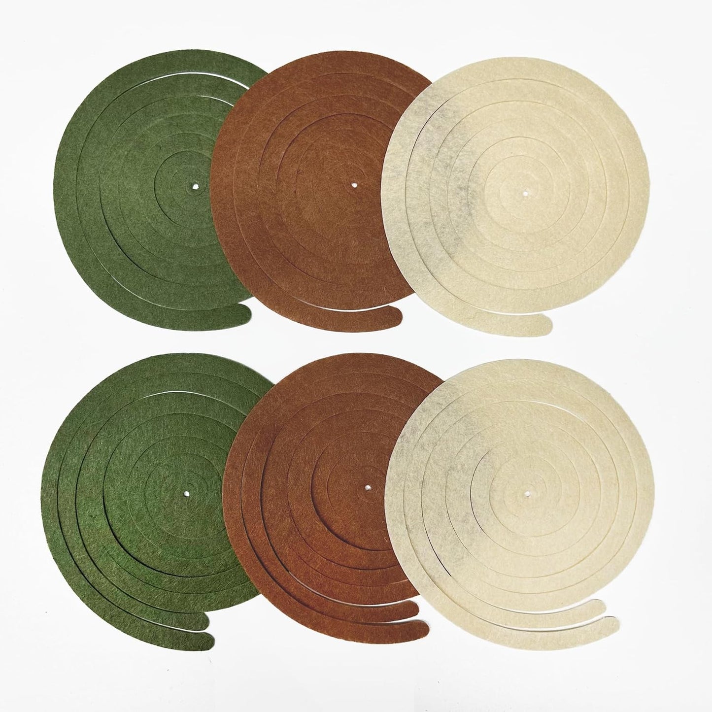 36 Pcs Jungle Hanging Swirl Decorations Sage Green Brown Beige Felt Swirl Streamer Spiral Ceiling Garland for Safari Jungle Woodland Wild One Birthday Neutral Baby Shower Party Decorations Supplies
