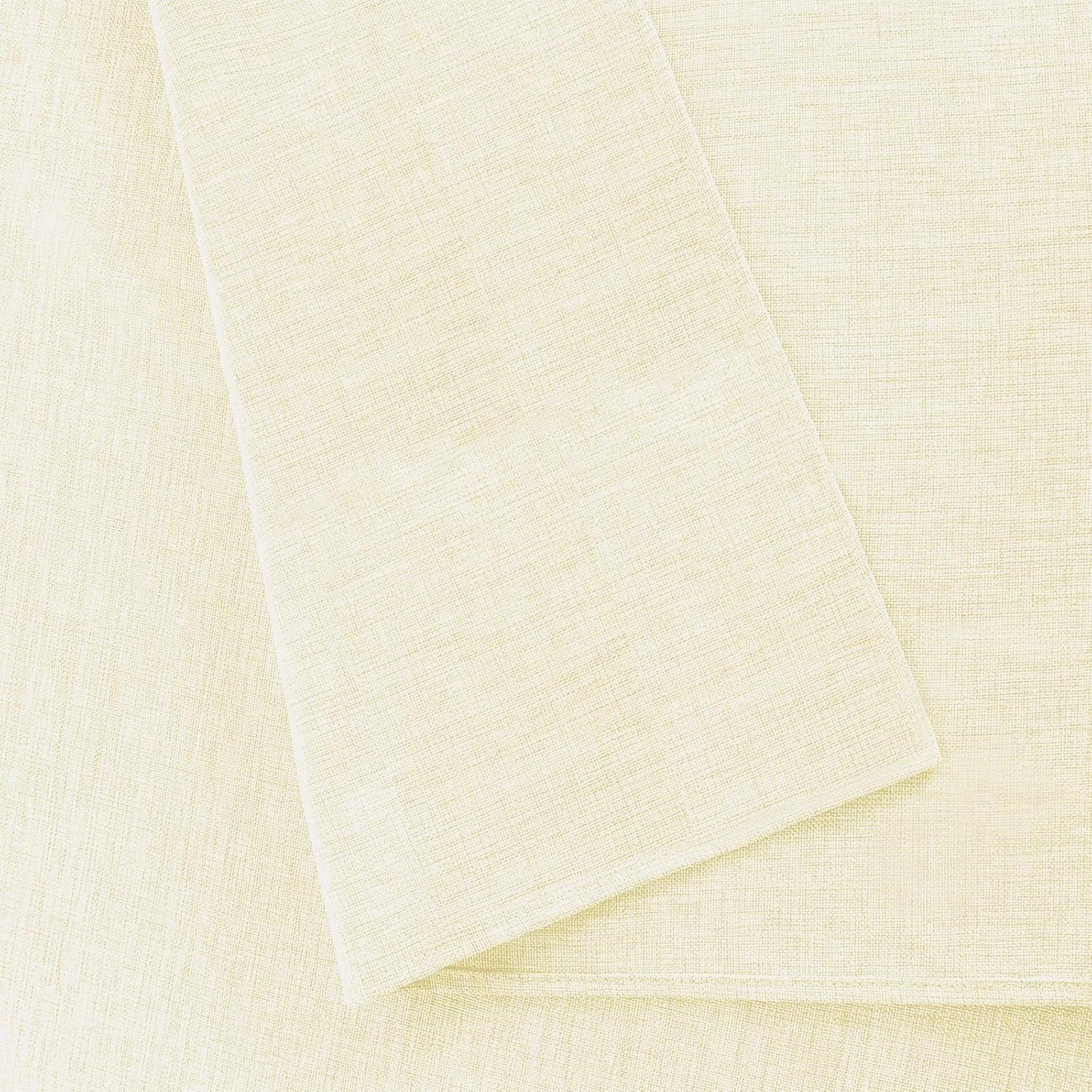 Hiasan Faux Linen Rectangle Tablecloth - Wrinkle and Stain Resistant Washable Table Cloth for Kitchen Dining Room Holiday Table Cover for Dinner, Champagne, 60 x 140 Inch