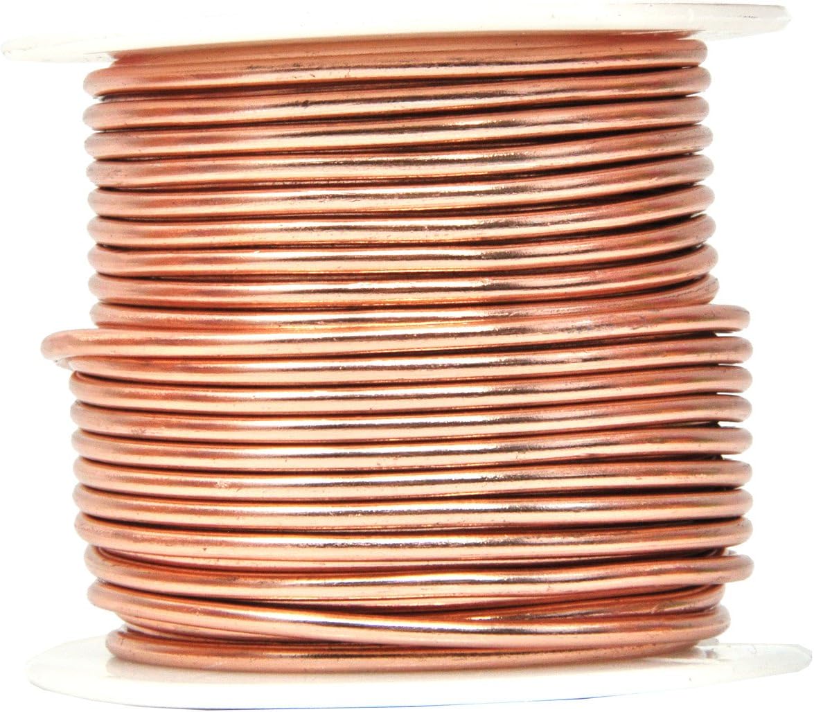 Mandala Crafts 12 Gauge Anodized Aluminum Craft Wire for Jewelry Making - 276 FT Colored Flexible Silver Copper Purple Gold Brown Red Wire - Bendable for Bonsai Armature Crafting Sculpting