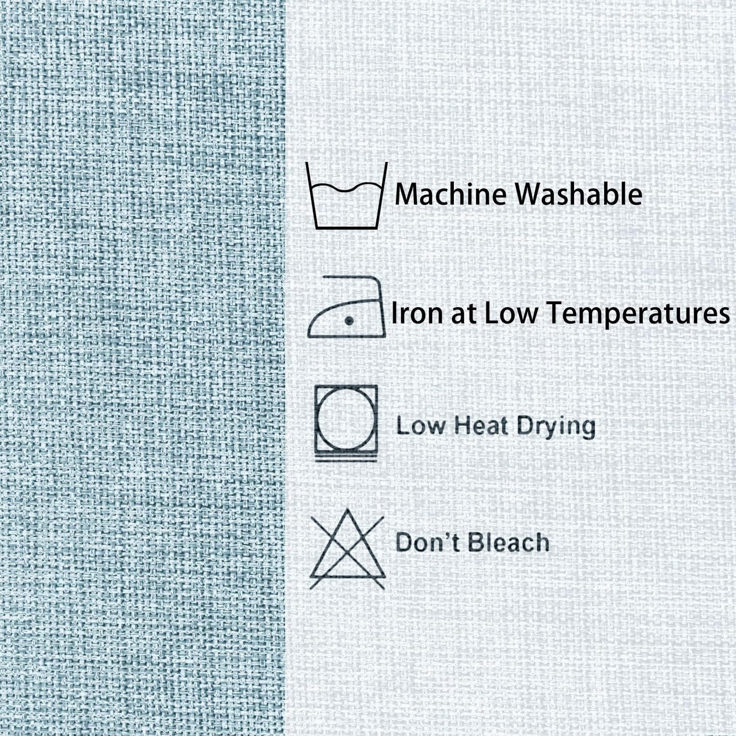 Hiasan 2 Pack Faux Linen Rectangle Tablecloth - Wrinkle and Stain Resistant Washable Table Cloth for Kitchen Dining Room Holiday Table Cover for Party Dinner, Lux Slate Blue, 54 x 108 Inch