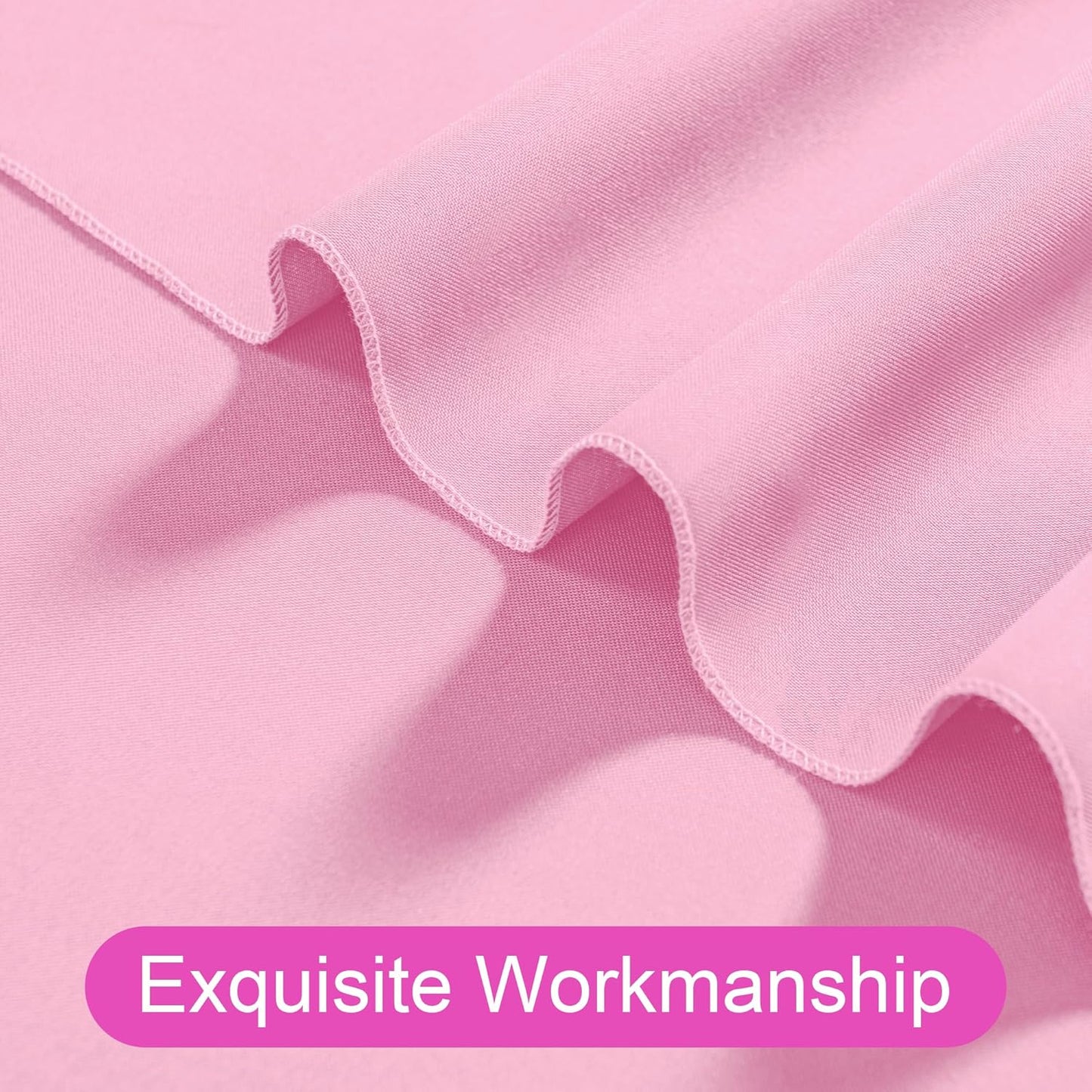 DWCN Pink Backdrop Curtains for Parties, Background Curtains Photography Backdrop Drapes with Rod Pockets for Wedding Decorations Stage Birthday Family Gatherings, 2 Panels 5ft x 10ft