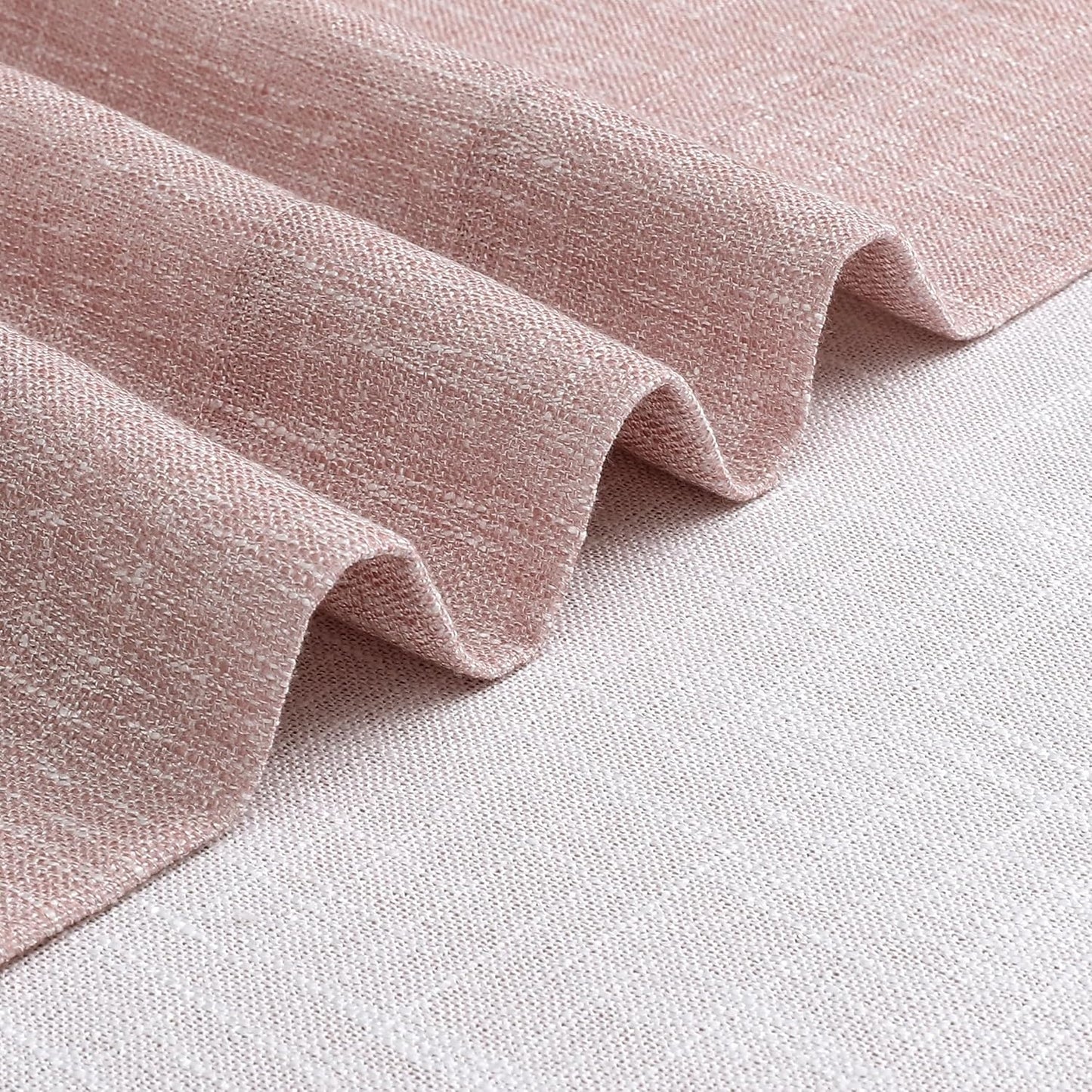 Vision Home Pink Pinch Pleated Semi Sheer Curtains for Girls Bedroom Living Room Textured Light Filtering Window Curtains 102 inch Rayon Blended Pinch Pleat Pink Drapes with Hooks 2 Panels 40"Wx102"L