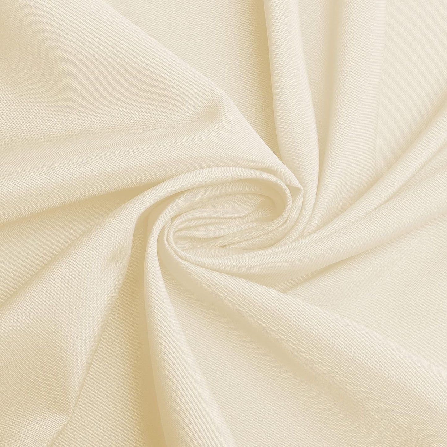 sancua Round Tablecloth - 90 Inch - Water Resistant Spill Proof Washable Polyester Table Cloth Decorative Fabric Table Cover for Dining Tables, Buffet Parties and Camping, Beige