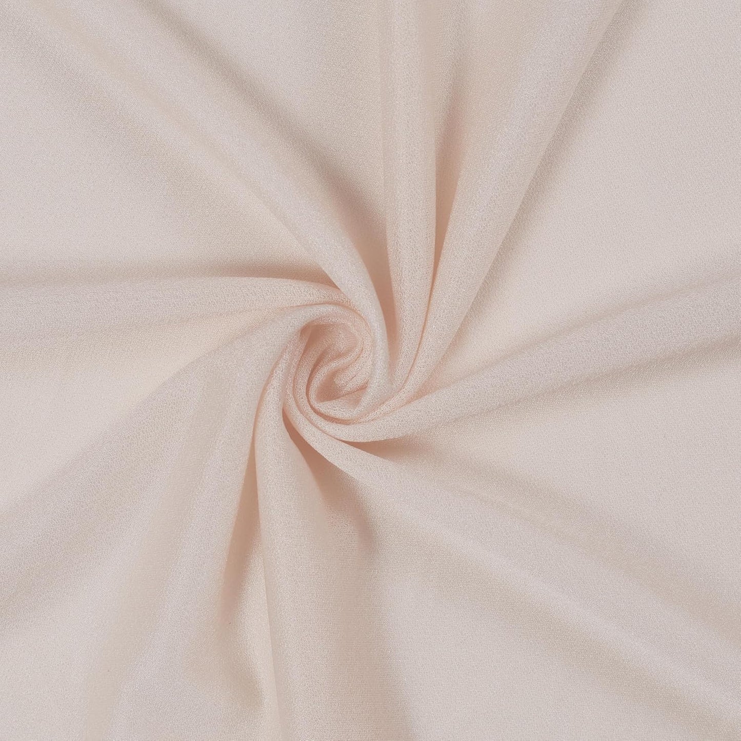 VDS Pack of 2 Panel (30 Inch X 20 Feet) Wedding Arch Draping Fabric Sheer Chiffon Fabric Drapery for Wedding Ceremony Reception Swag Backdrop Canopy Chuppah ARBO Altars Decoration (Nude)