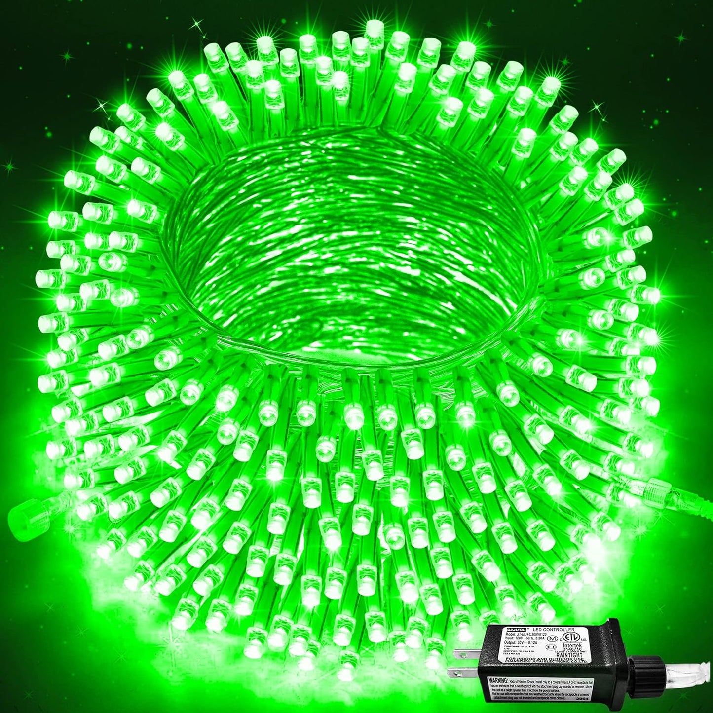 JMEXSUSS 250 LED Green Christmas String Lights Indoor, 91.5ft Connectable Green LED Light Outdoor Waterproof, 8 Modes Christmas Lights Plug in for ST Patricks Day Tree Decoration