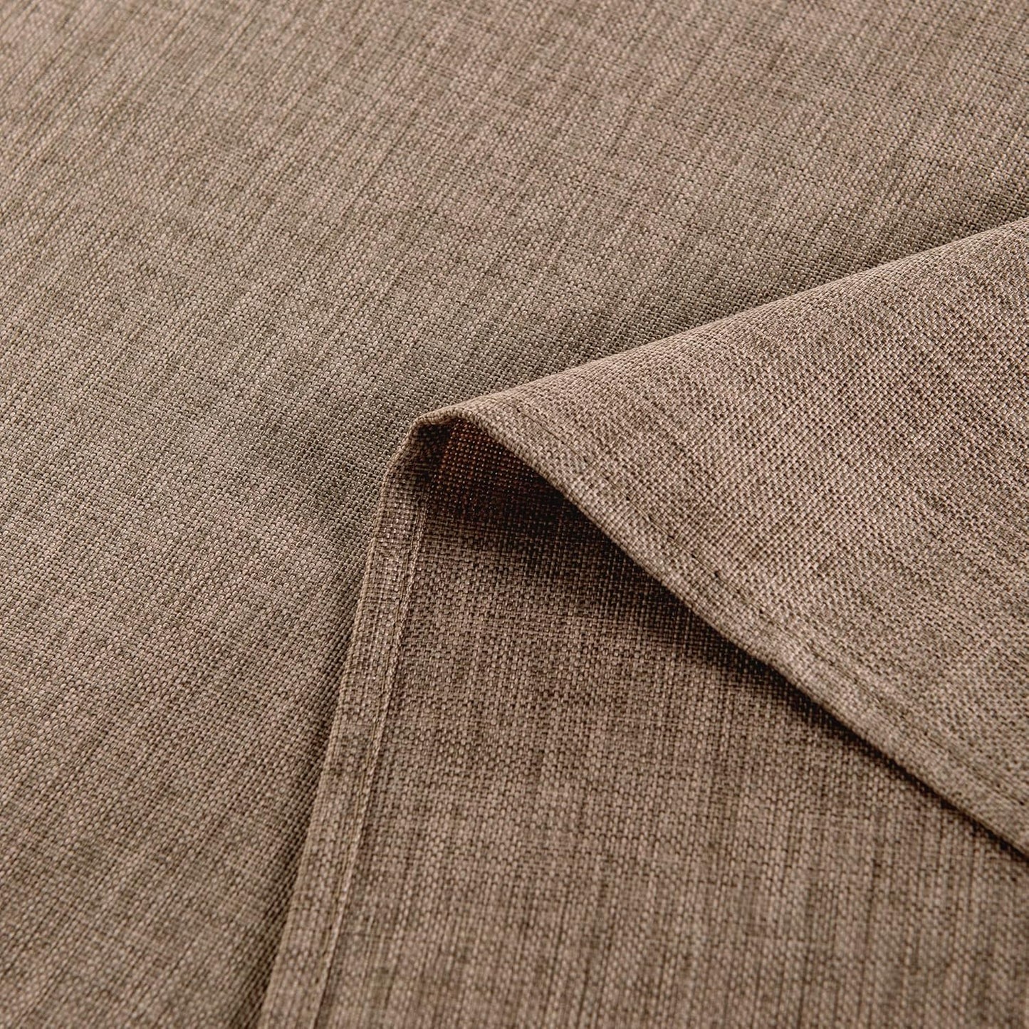 Hiasan 2 Pack Faux Linen Rectangle Tablecloth - Wrinkle and Stain Resistant Washable Table Cloth for Kitchen Dining Room Holiday Table Cover for Party Dinner, Khaki, 54 x 108 Inch