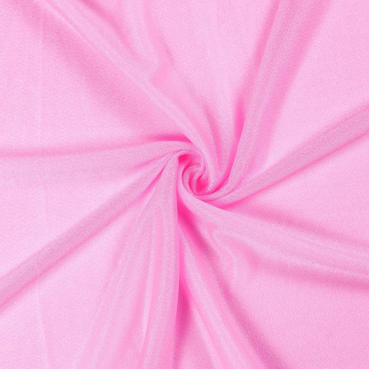 VDS Pack of 2 Panel (30 Inch X 40 Feet) Wedding Arch Draping Fabric Sheer Chiffon Fabric Drapery for Wedding Ceremony Reception Swag Backdrop Canopy Chuppah ARBO Altars Decoration (Bubblegum)