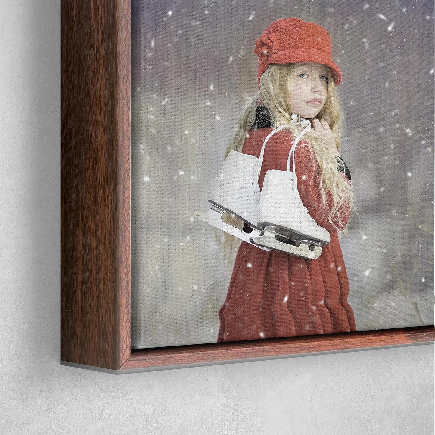 Personalized Custom Canvas Prints: Photo On Canvas (Dark Brown, 16x20) Transform Your Photos into Stunning Framed Wall Art Digitally Printed Photo To Canvas Ideal for Home Decor, Gifts Keepsakes.