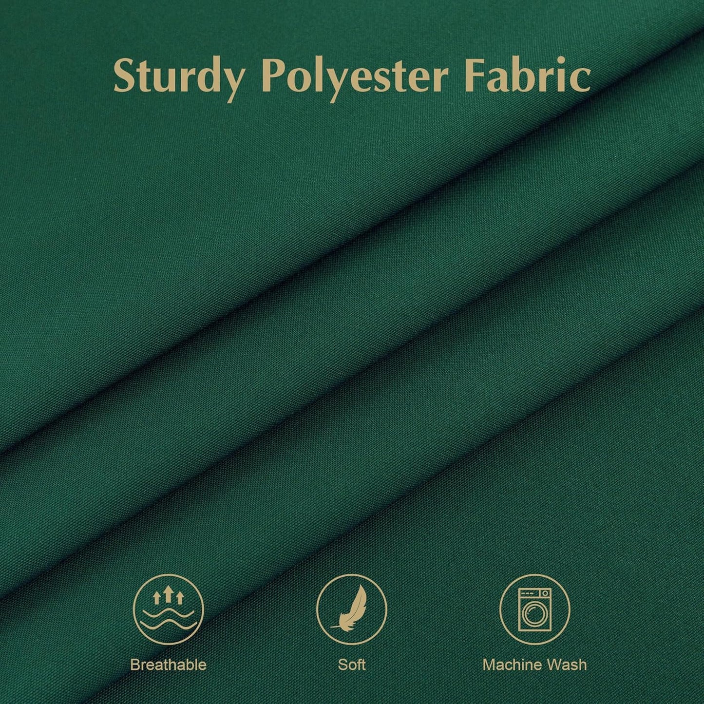 2 Pack Square Table Cloth 48X48 Inch Green Tablecloth Washable Polyester Solid Dining Table Cover for Birthday Party Dinner Holiday Outdoor Indoor