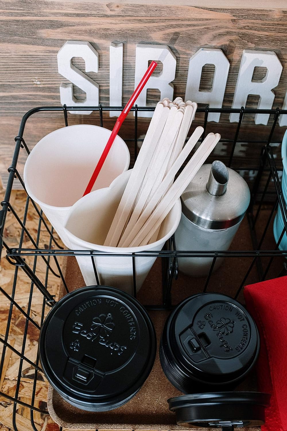 5000 Count | KingSeal Natural Birch Wood Coffee Beverage Stirrers, Stir Sticks, Waxing Sticks, 7.5 Inches, Round End, Eco-Friendly - 10 Boxes x 500 Stirrers